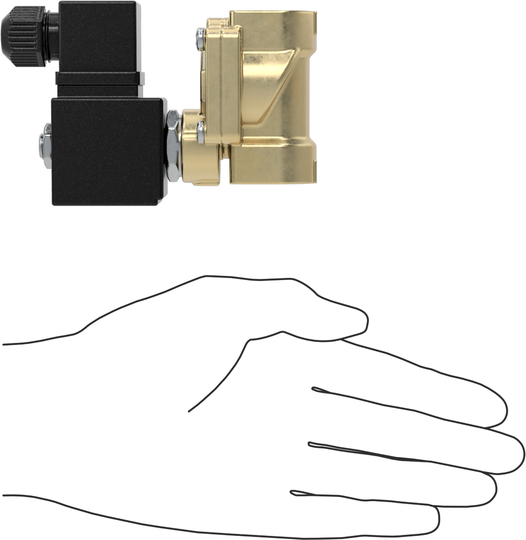İçme Suyu için Solenoid Açma/Kapama Valfi, Pirinç, 24V DC, 3/8 NPT Dişi