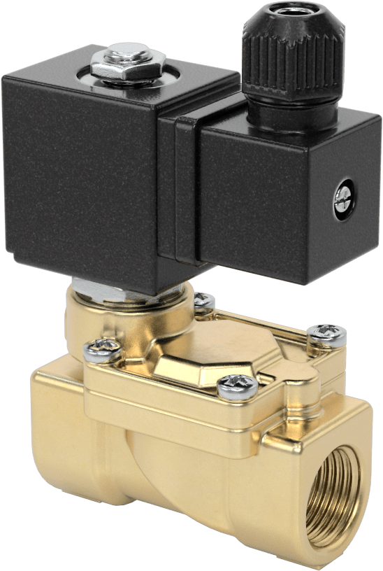 İçme Suyu için Solenoid Açma/Kapama Valfi, Pirinç, 24V DC, 1/2 NPT Dişi