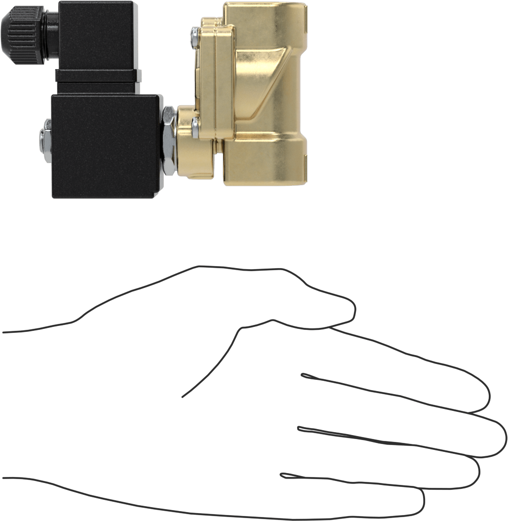İçme Suyu için Solenoid Açma/Kapama Valfi, Pirinç, 24V DC, 1/2 NPT Dişi