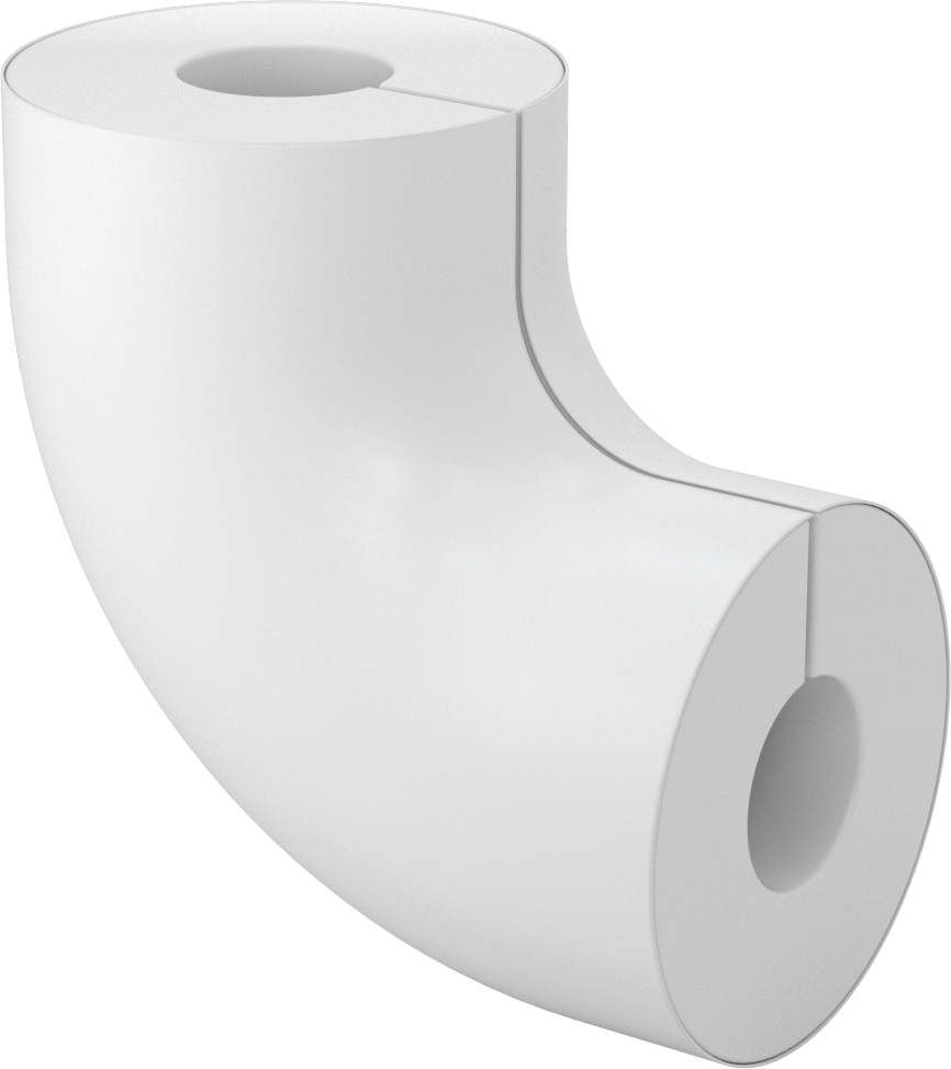 PVC Boru Yalıtım Kılıfı, 90 Derece Dirsek, 1-7/8" yalıtım dış çapı için