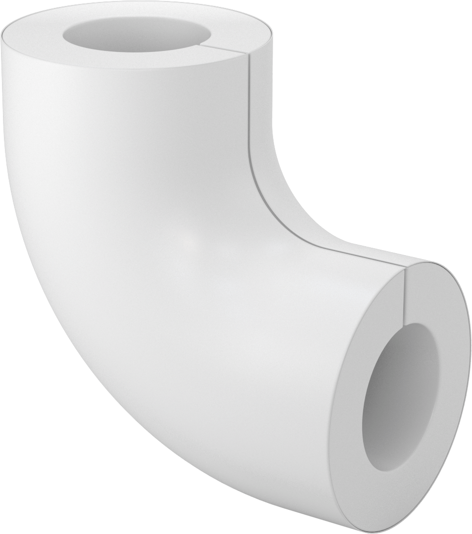 PVC Boru Yalıtım Kılıfı, 90 Derece Dirsek, 3-3/8“ ila 3-5/8” yalıtım dış çapı için