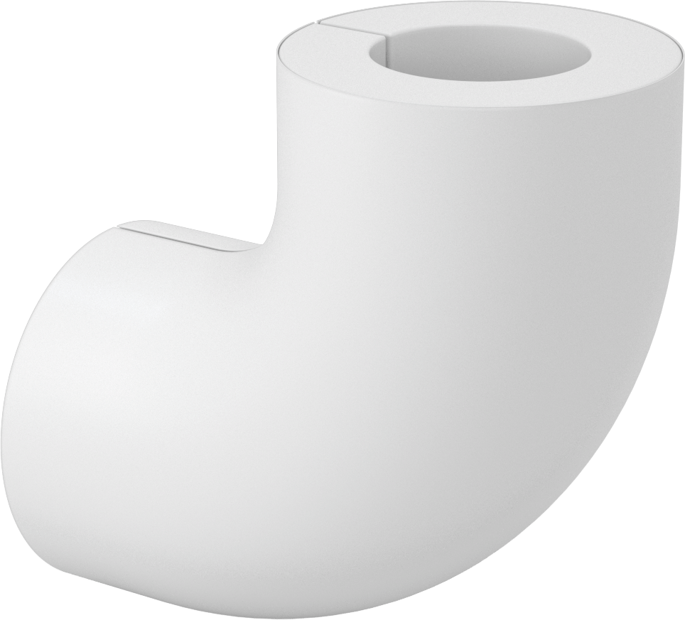 PVC Boru Yalıtım Kılıfı, 90 Derece Dirsek, 3-3/8“ ila 3-5/8” yalıtım dış çapı için