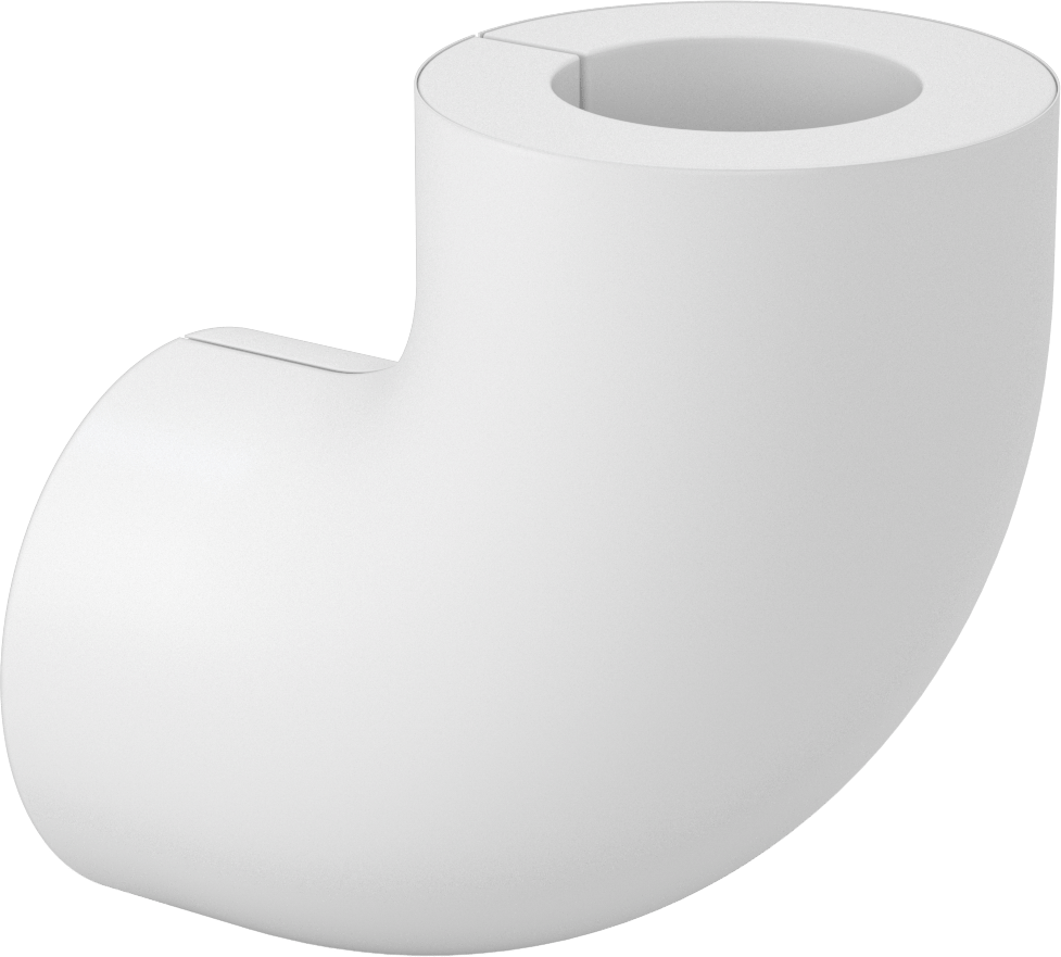 PVC Boru Yalıtım Kılıfı, 90 Derece Dirsek, 3-7/8“ ila 4-1/8” Yalıtım Dış Çapı için