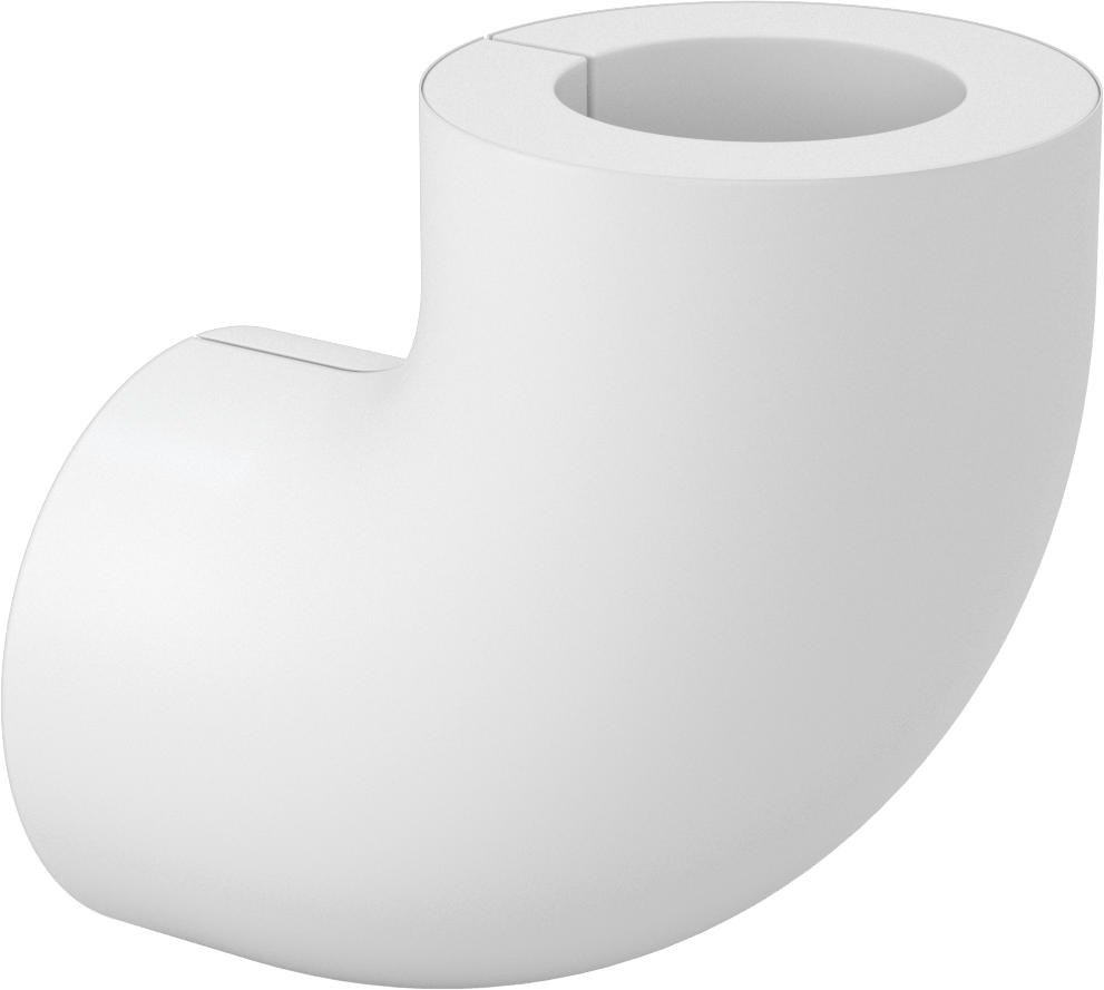 PVC Boru Yalıtım Kılıfı, 90 Derece Dirsek, 4-3/8“ ila 4-5/8” Yalıtım Dış Çapı için