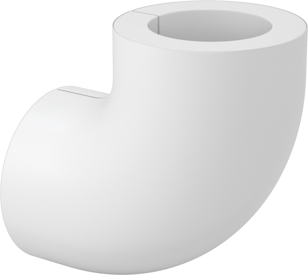 PVC Boru Yalıtım Kılıfı, 90 Derece Dirsek, 4-7/8“ ila 5-3/8” Yalıtım Dış Çapı için