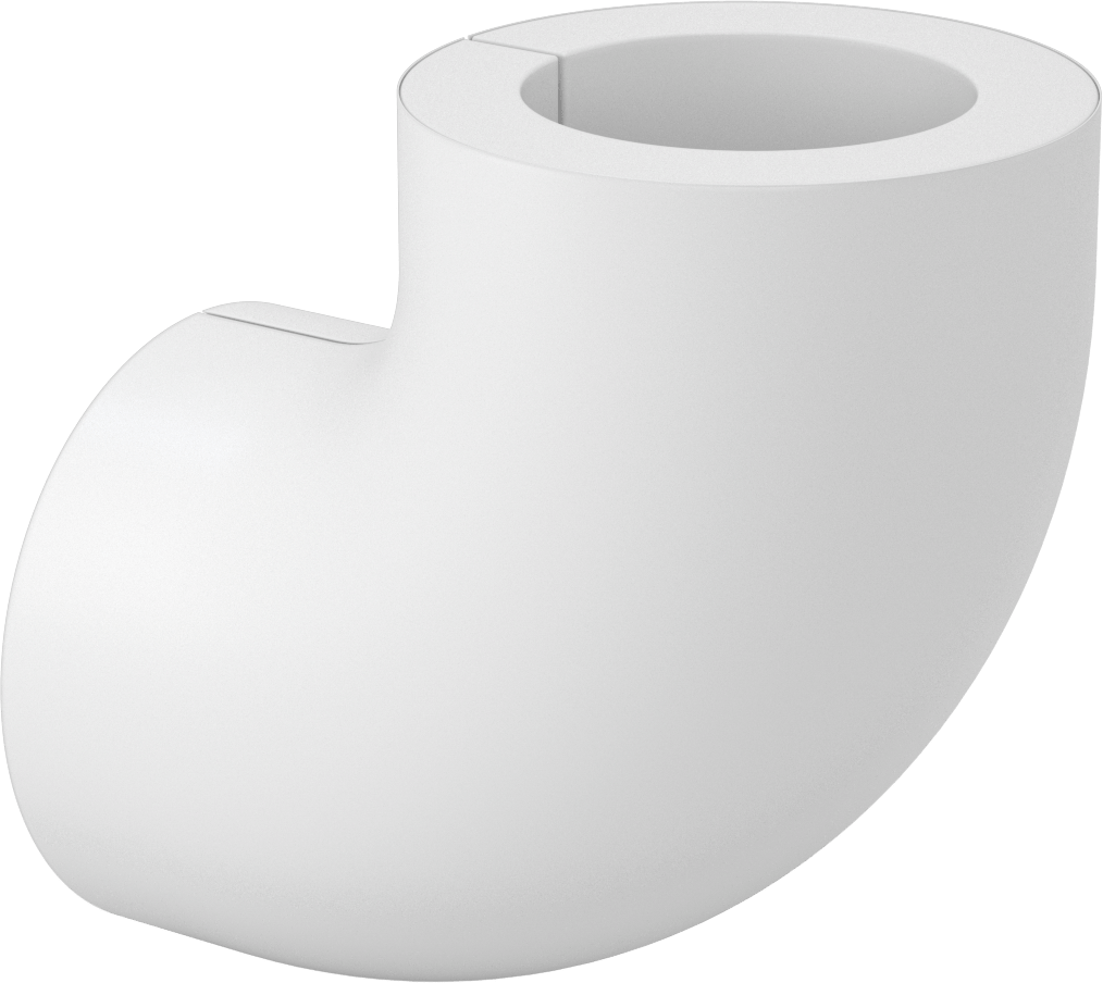 PVC Boru Yalıtım Kılıfı, 90 Derece Dirsek, 5-1/2“ ila 5-5/8” Yalıtım Dış Çapı için