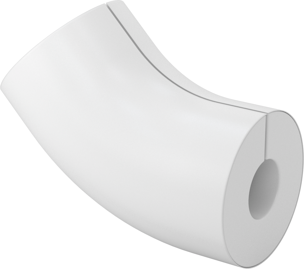 PVC Boru Yalıtım Kılıfı, 45 Derece Dirsek, 1-7/8" yalıtım dış çapı için