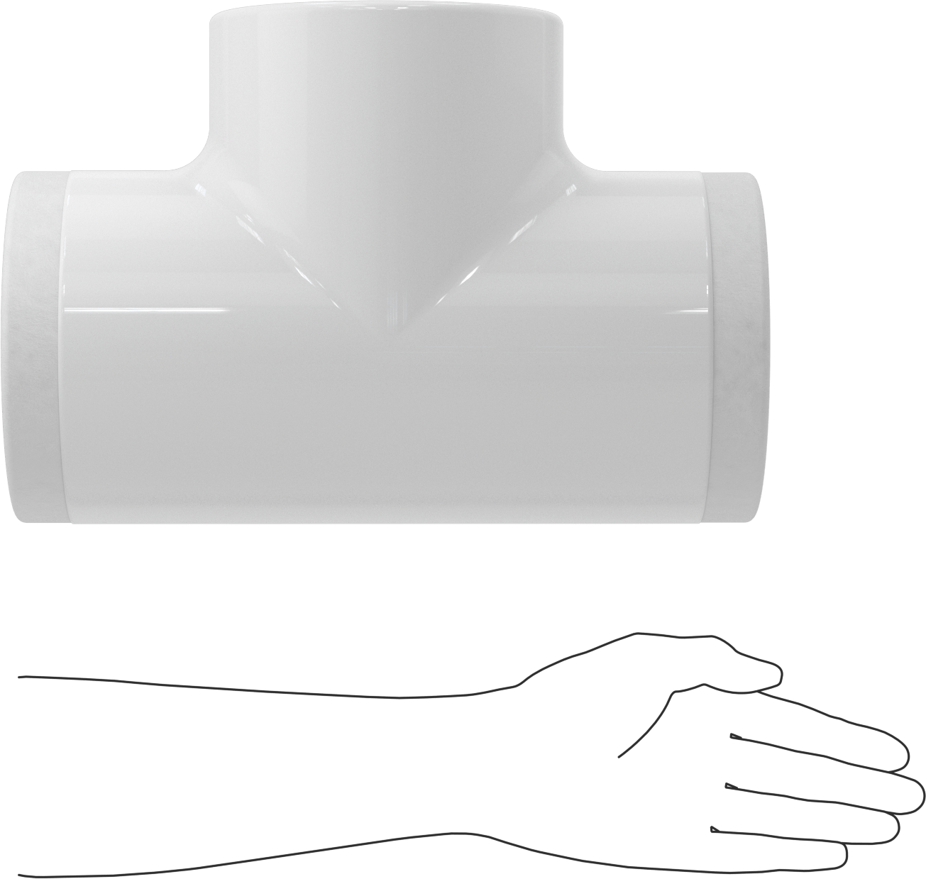 PVC Boru Yalıtım Kılıfı, T, 3-3/8" Yalıtım Dış Çapı için