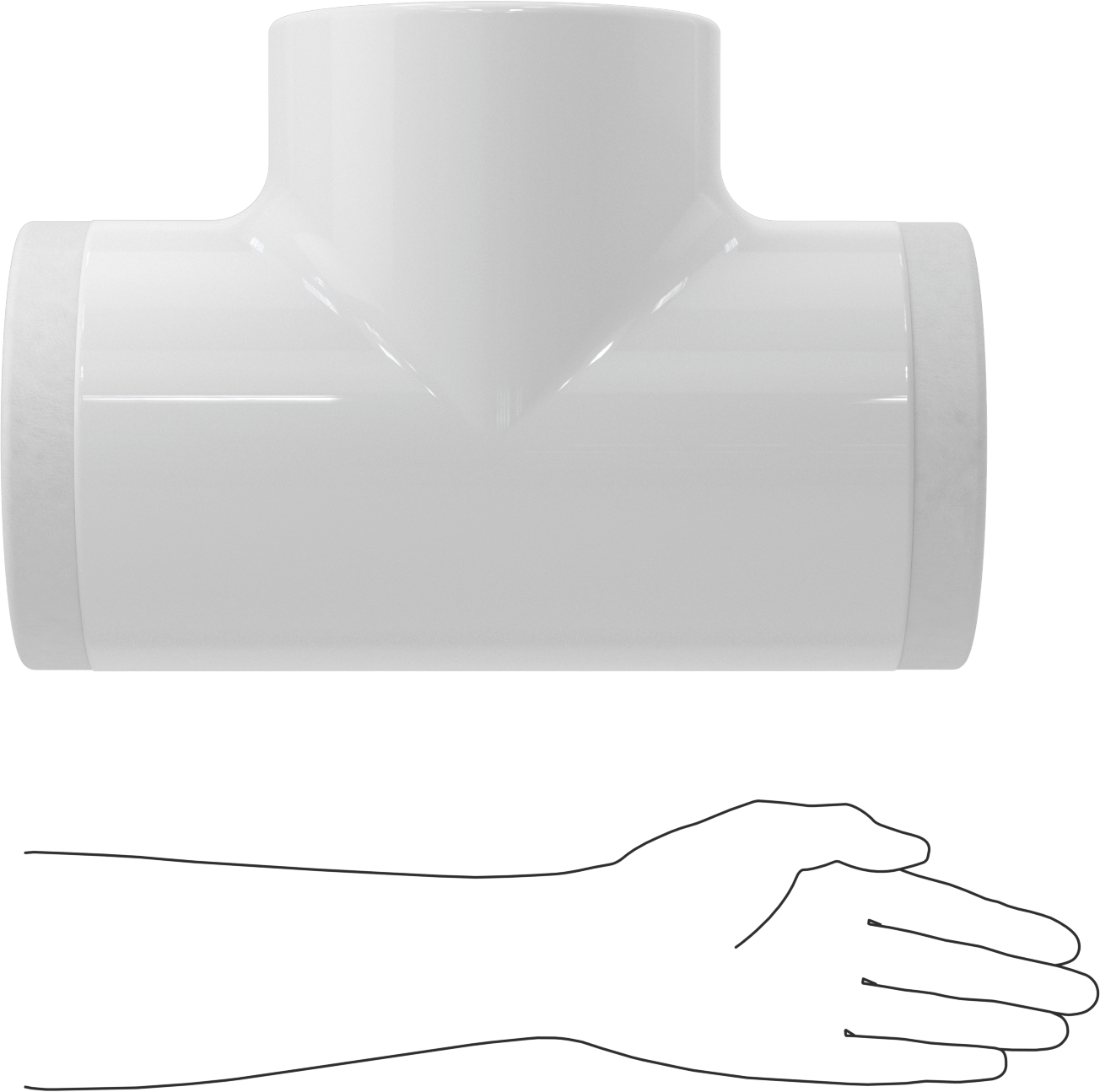 PVC Boru Yalıtım Kılıfı, T, 3-7/8" Yalıtım Dış Çapı için