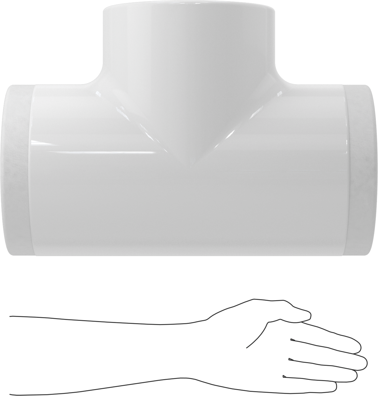 PVC Boru Yalıtım Kılıfı, T, 4-7/8“ ila 5-3/8” Yalıtım Dış Çapı için