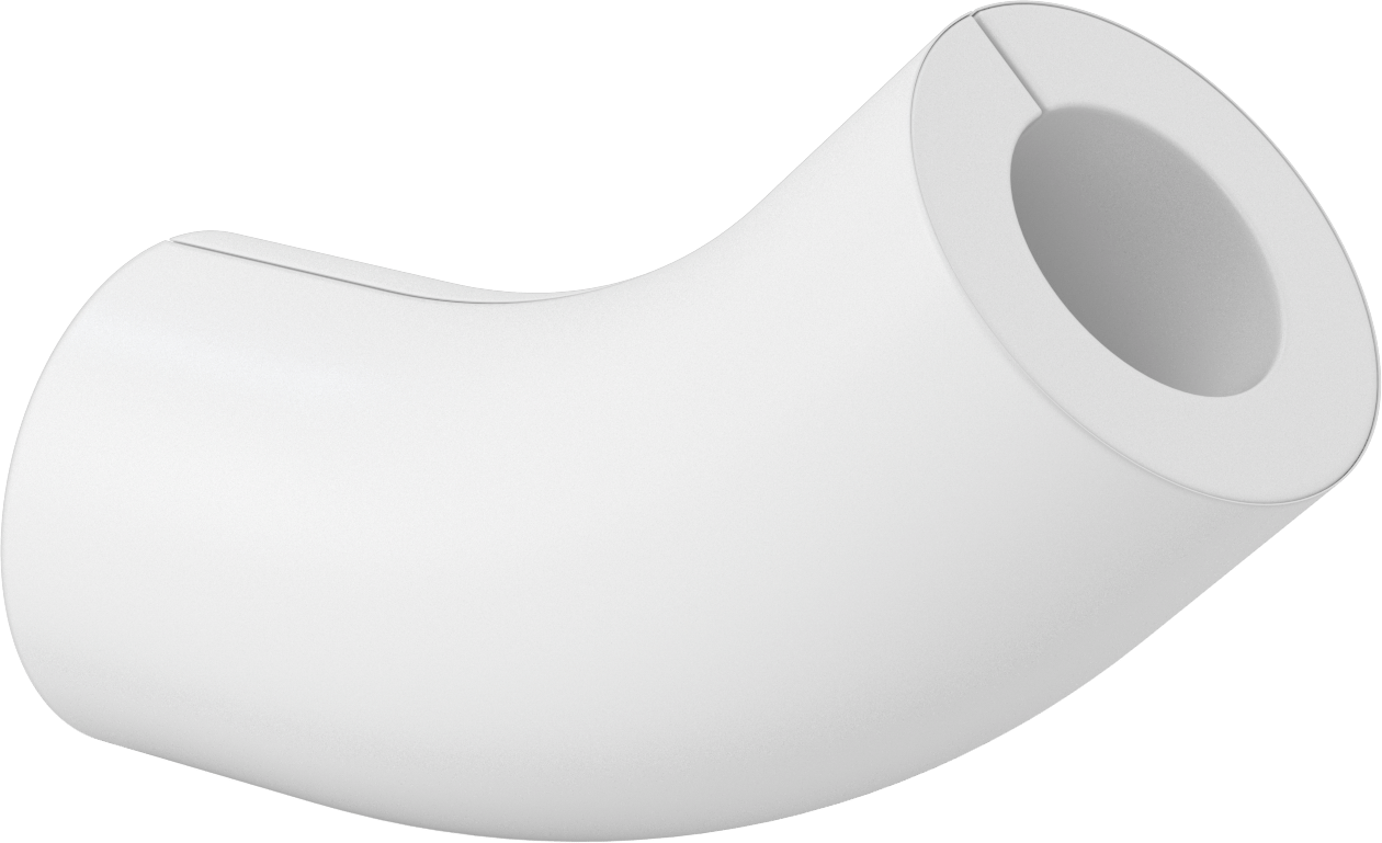 PVC Boru Yalıtım Kılıfı, 45 Derece Dirsek, 3-7/8“ ila 4-1/8” Yalıtım Dış Çapı için