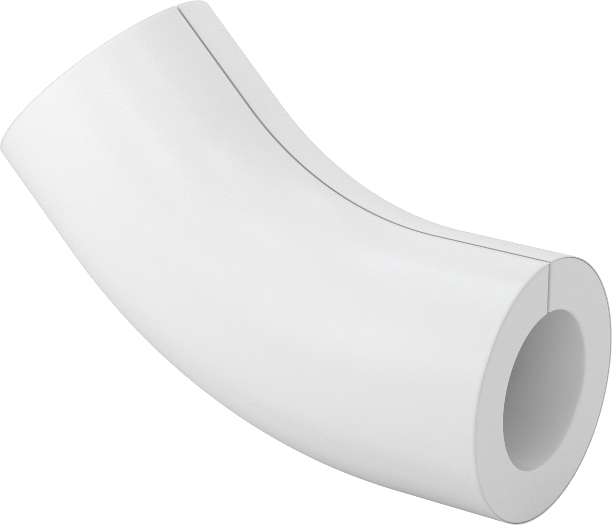PVC Boru Yalıtım Kılıfı, 45 Derece Dirsek, 4-3/8“ ila 4-5/8” Yalıtım Dış Çapı için