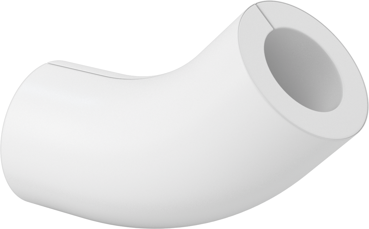 PVC Boru Yalıtım Kılıfı, 45 Derece Dirsek, 4-3/8“ ila 4-5/8” Yalıtım Dış Çapı için