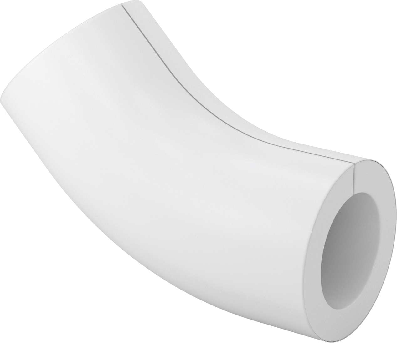 PVC Boru Yalıtım Kılıfı, 45 Derece Dirsek, 4-7/8“ ila 5-3/8” Yalıtım Dış Çapı için