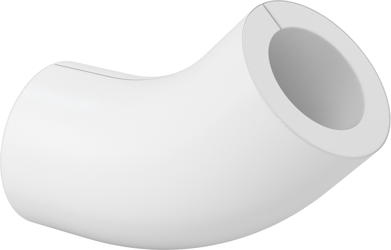 PVC Boru Yalıtım Kılıfı, 45 Derece Dirsek, 5-1/2“ ila 5-5/8” Yalıtım Dış Çapı için