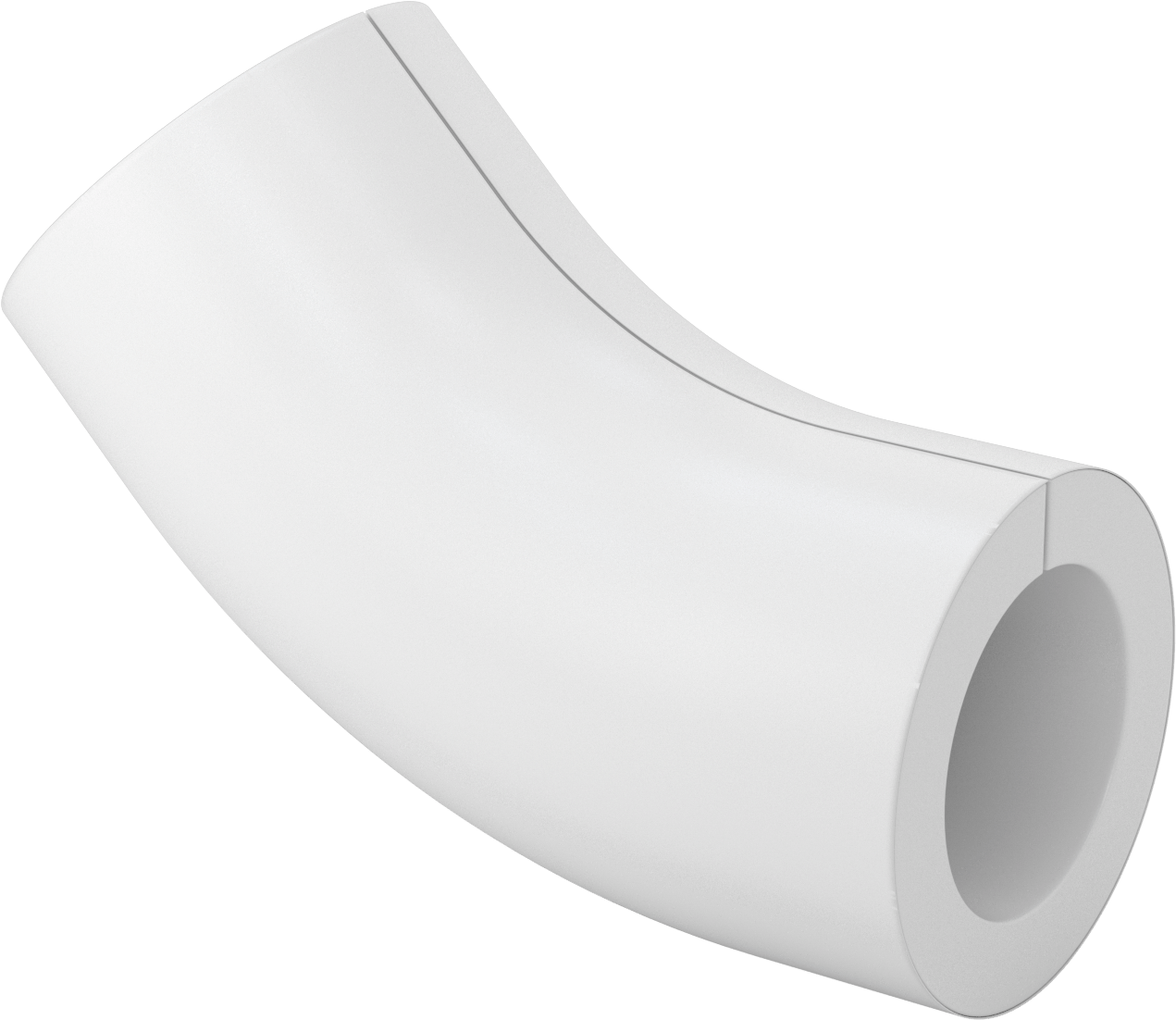 PVC Boru Yalıtım Kılıfı, 45 Derece Dirsek, 5-1/2“ ila 5-5/8” Yalıtım Dış Çapı için