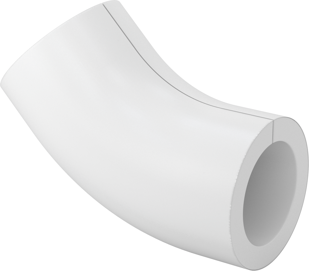PVC Boru Yalıtım Kılıfı, 45 Derece Dirsek, 5-7/8“ ila 6-5/8” yalıtım dış çapı için