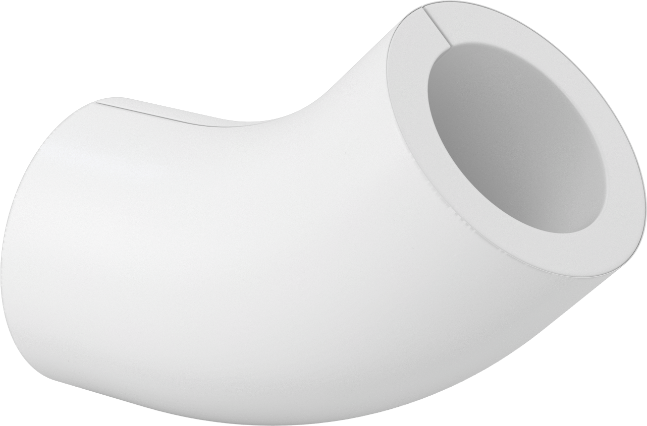 PVC Boru Yalıtım Kılıfı, 45 Derece Dirsek, 5-7/8“ ila 6-5/8” yalıtım dış çapı için