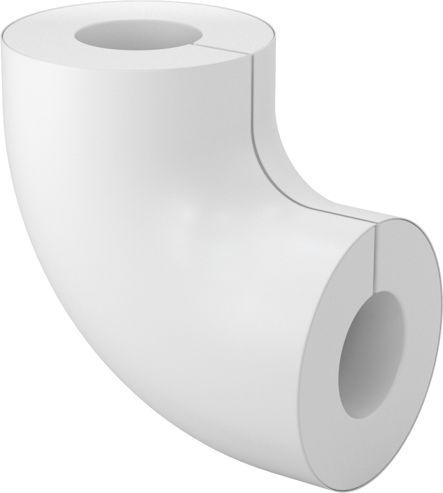 PVC Boru Yalıtım Kılıfı, 90 Derece Dirsek, 2-5/8" Yalıtım Dış Çapı için