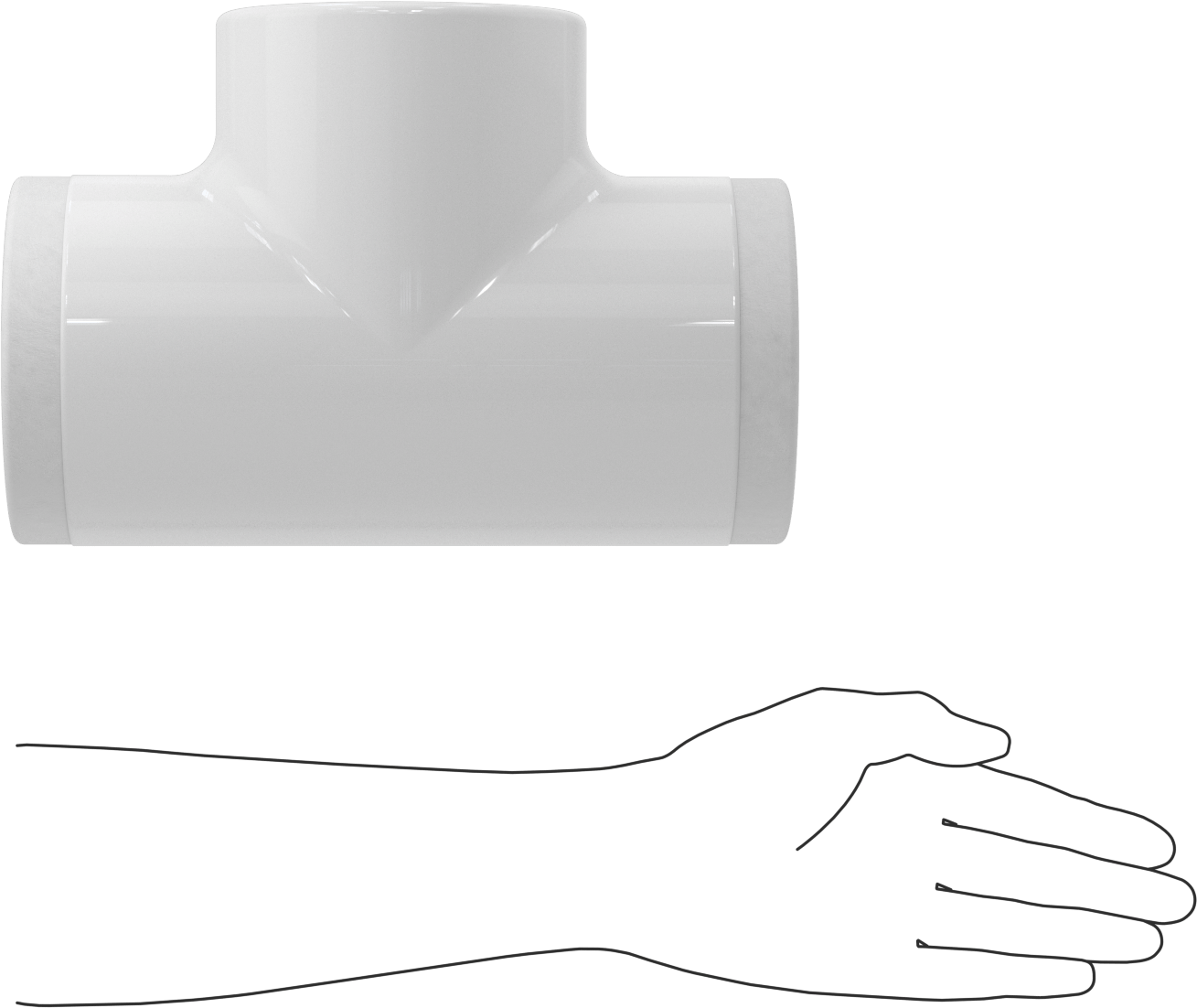 PVC Boru Yalıtım Kılıfı, T, 2-1/8" Yalıtım Dış Çapı için
