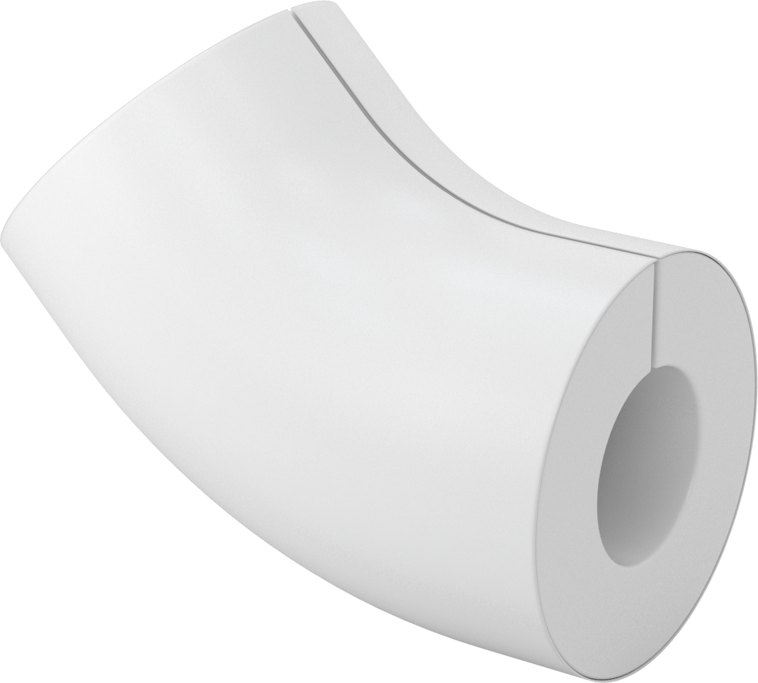 PVC Boru Yalıtım Kılıfı, 45 Derece Dirsek, 2-5/8" Yalıtım Dış Çapı için
