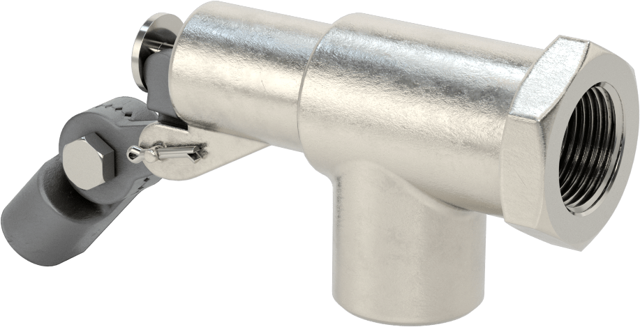 Kimyasallar için Şamandıralı Vana Gövdesi, Teflon®PTFE Contalı, 3/4 NPT Dişi Giriş x Çıkış