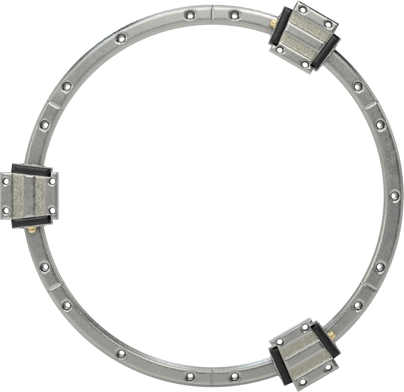 Eğriler için Bilyalı Rulmanlı Taşıyıcı ve Kılavuz Ray, 150 mm Ray Bükülme Yarıçapına Sahip Yuvarlak Ray, 940 mm Uzunluk