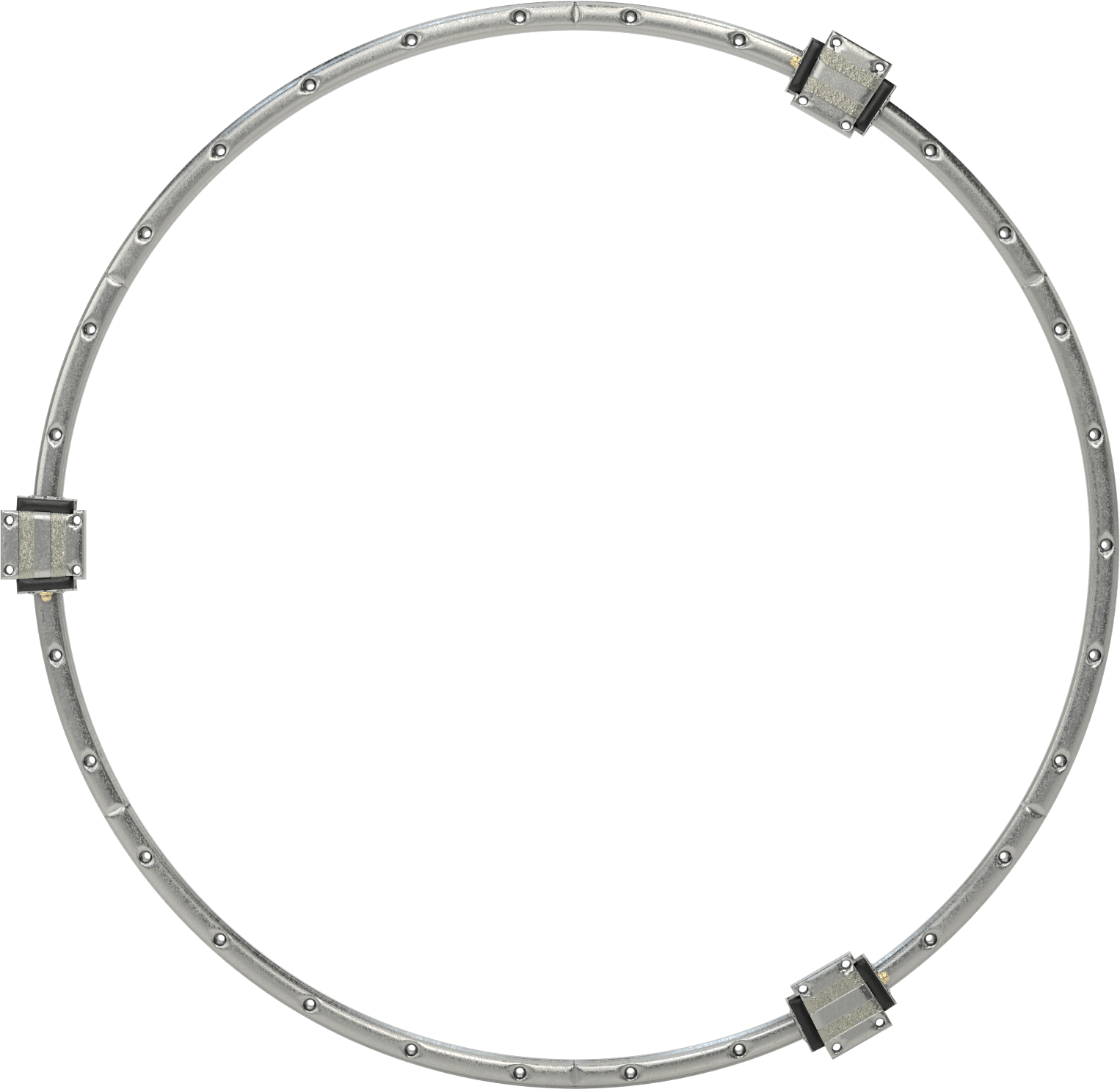 Eğriler için Bilyalı Rulmanlı Taşıyıcı ve Kılavuz Ray, 300 mm Ray Bükülme Yarıçapına Sahip Yuvarlak Ray, 1880 mm Uzunluk