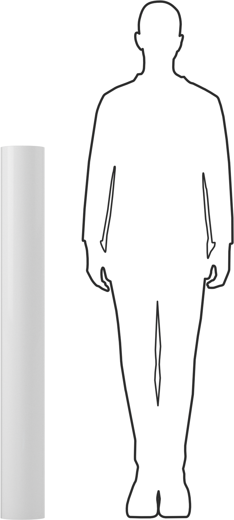PVC Boru Yalıtım Kılıfı, 0,02" Kalınlıkta Tüp, 5-5/8“ ila 6” dış çap için, 4 Fit Uzunluk