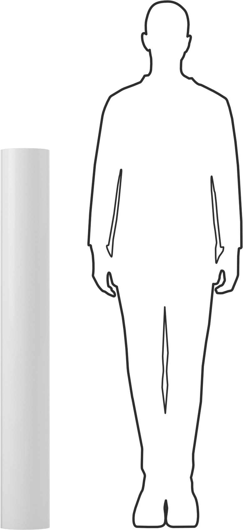 PVC Boru Yalıtım Kılıfı, 0,02" Kalınlıkta Tüp, 6-1/8“ ila 6-1/2” Dış Çap için, 4 Fit Uzunluk