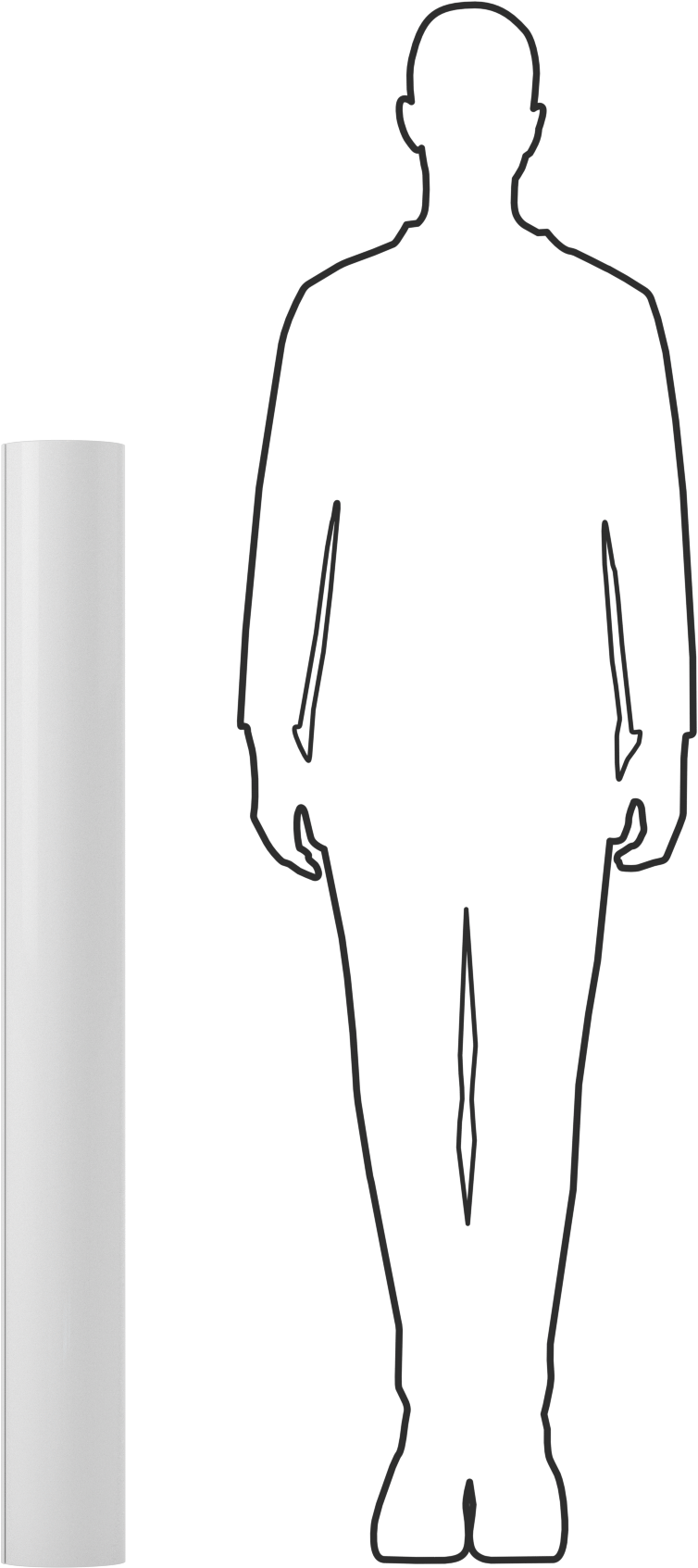 PVC Boru Yalıtım Kılıfı, 0,03 inç Kalınlıkta Tüp, 5-1/8“ ila 5-1/2” Dış Çap için, 4 Fit Uzunluk