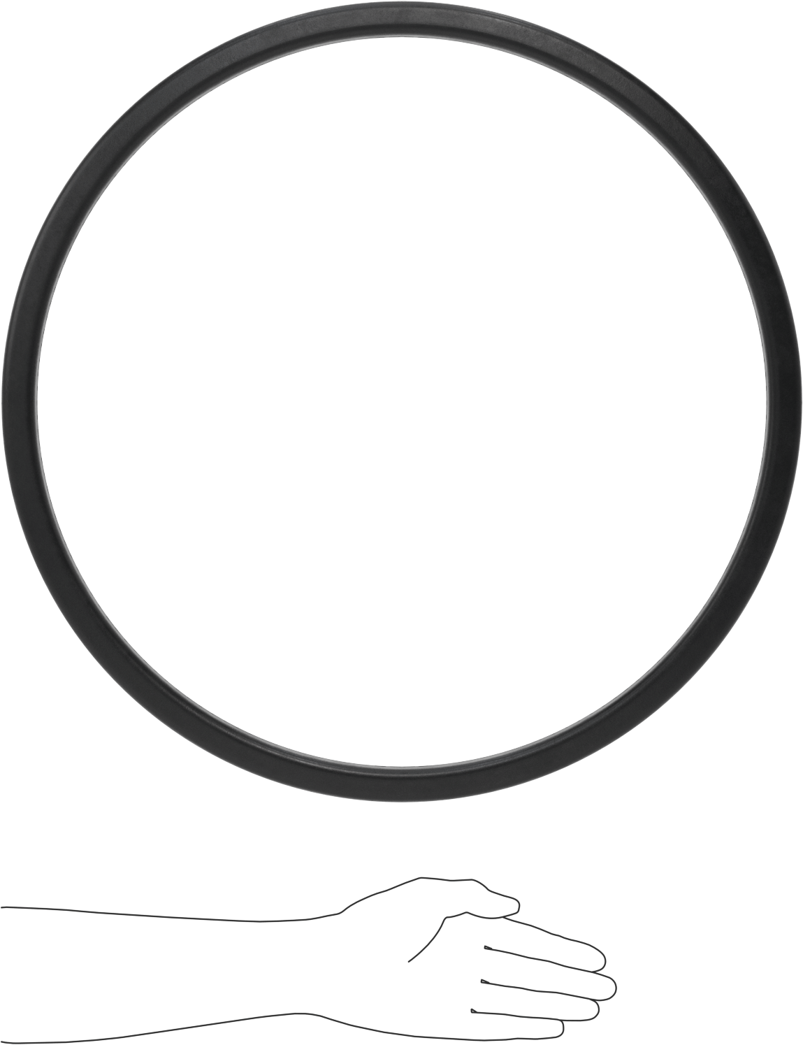 Tank Vagonu Manhole Contası, Nozul-U Profili için, Floroelastomer, 19-3/4" ID