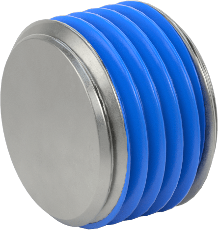 Aşırı Basınçlı Çelik Tapa, Altıgen Tahrikli ve 7/8" Konik, PTFE Kaplı, 1/8 PTF Erkek
