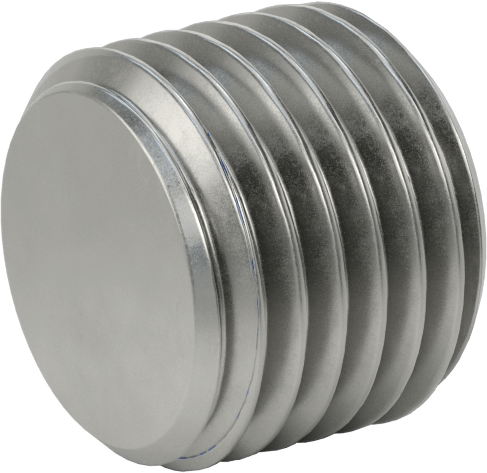 Aşırı Basınçlı Çelik Tapa, Altıgen Tahrikli ve 7/8" Konik, PTFE Kaplı, 1/4 PTF Erkek