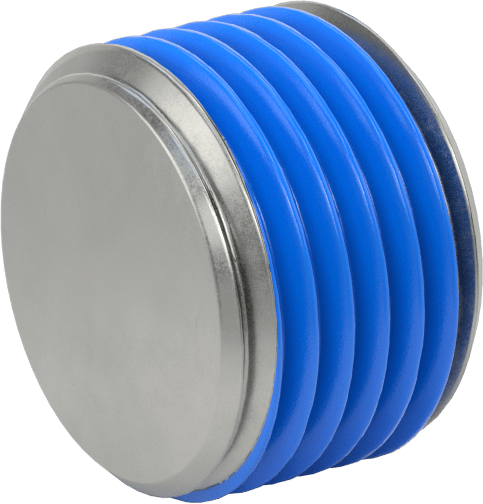 Aşırı Basınçlı Çelik Tapa, Altıgen Tahrikli ve 7/8" Konik, PTFE Kaplı, 1/2 PTF Erkek