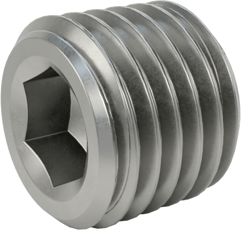 Aşırı Basınçlı Çelik Tapa, Altıgen Tahrikli ve 7/8" Konik, 1/16 PTF Erkek