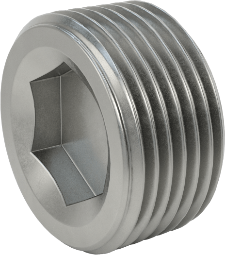 Aşırı Basınçlı Çelik Tapa, Altıgen Tahrikli ve 7/8" Konik, 3/4 PTF Erkek