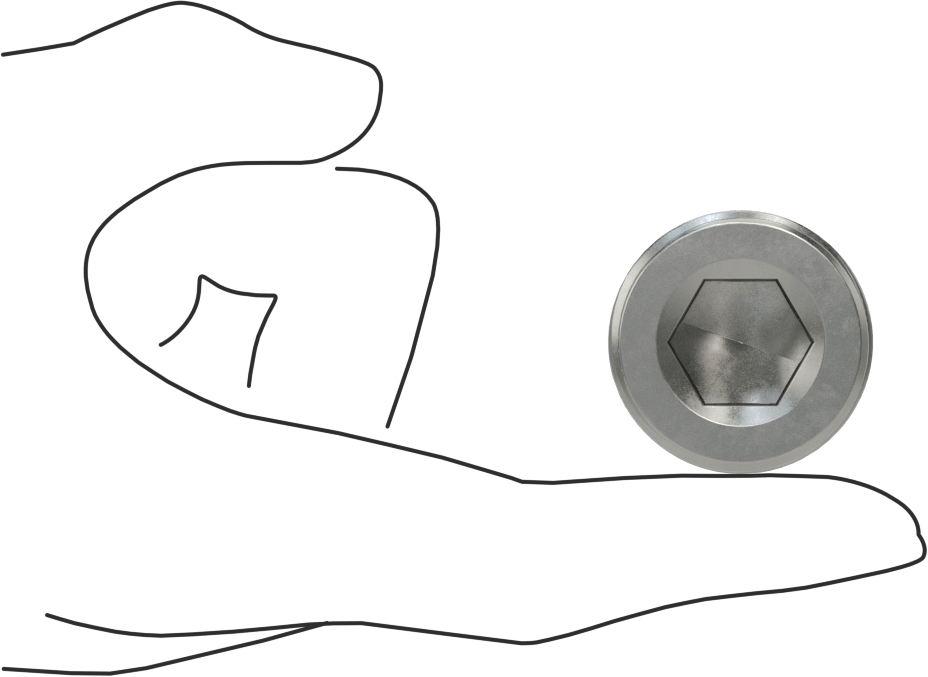 Aşırı Basınçlı Çelik Tapa, Altıgen Tahrikli ve 7/8" Konik, 1 PTF Erkek