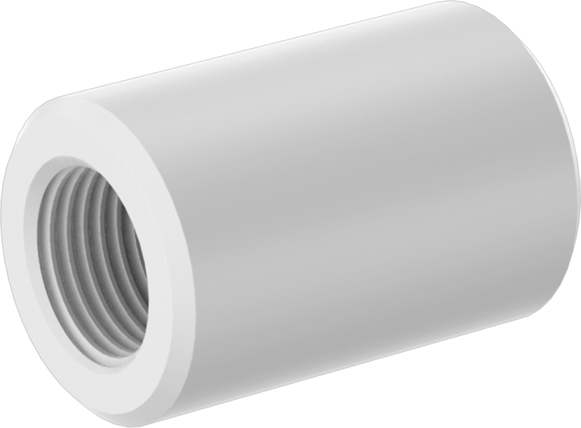 Düz Konektör, Kimyasallar için Yüksek Sıcaklık PTFE Boru için 1/8 NPT Dişi