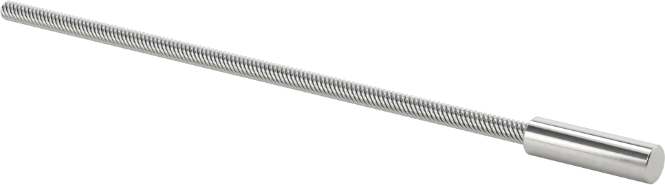 Hızlı Hareketli Ultra Hassas Kılavuz Vida, Bir adet İşlenebilir Uç ile, M4 x 1 mm Boyut, 8 Diş Başlangıcı