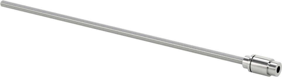 Hızlı Hareketli Ultra Hassas Kılavuz Vida, Bir adet Bağlantı Ucu ile, M3 x 0,5 mm Diş Boyutu, 2 Diş Başlangıcı