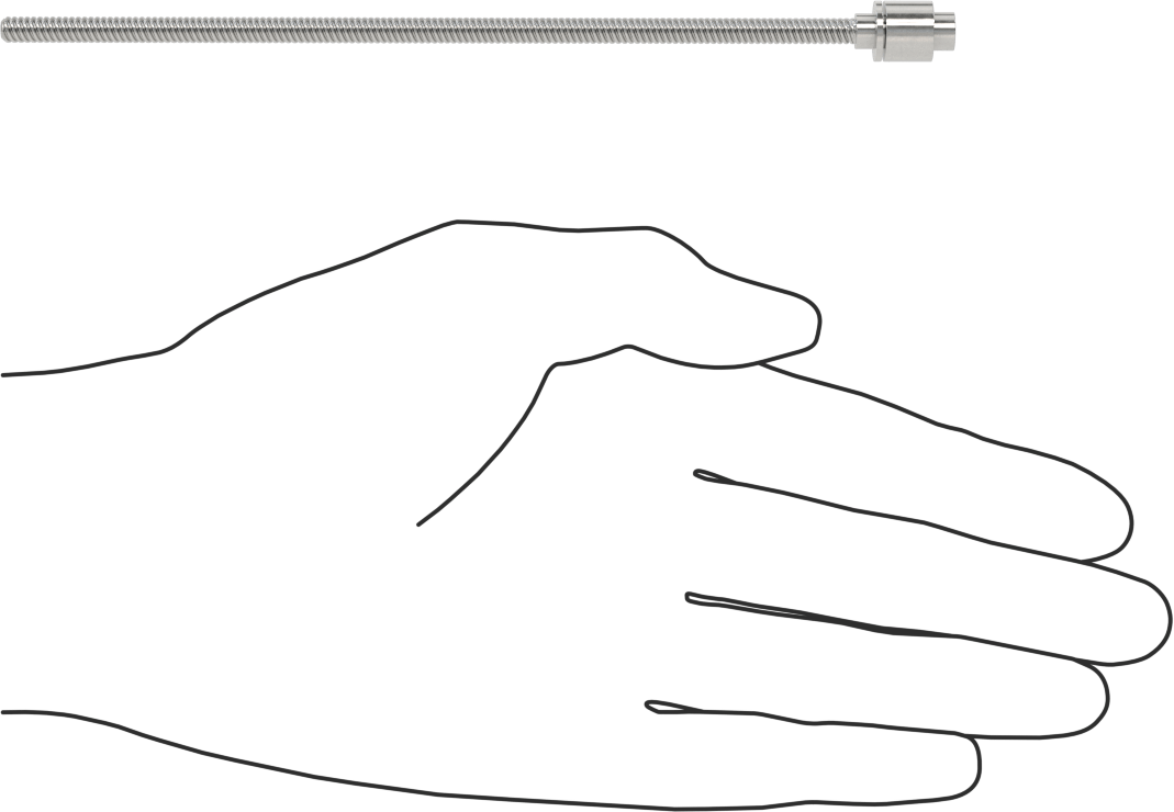 Hızlı Hareketli Ultra Hassas Kılavuz Vida, Tek Bağlantı Ucu, M4 x 1 mm Boyut, 4 Diş Başlangıcı, 9,5 mm Çap