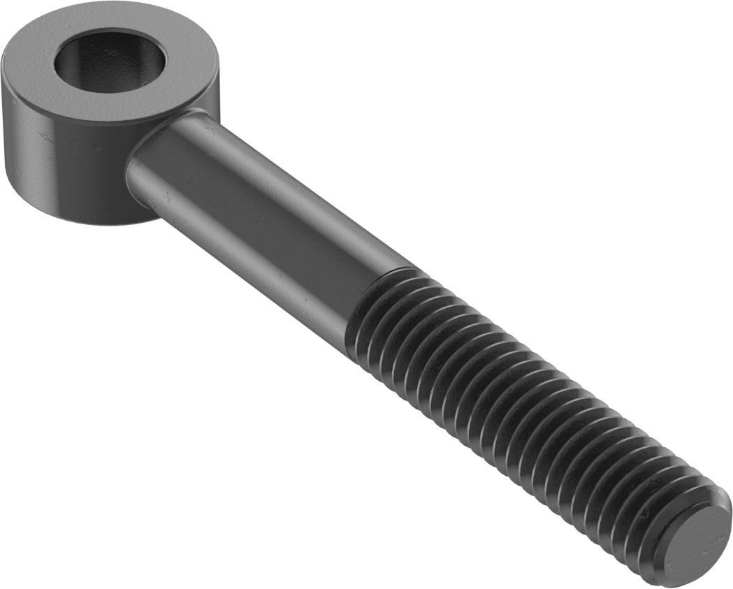 Sol Kısmen Dişli Çubuk Ucu Cıvatası, 3/8"-16 Diş, 3/8" ID, 3" Şaft Merkez Uzunluğu