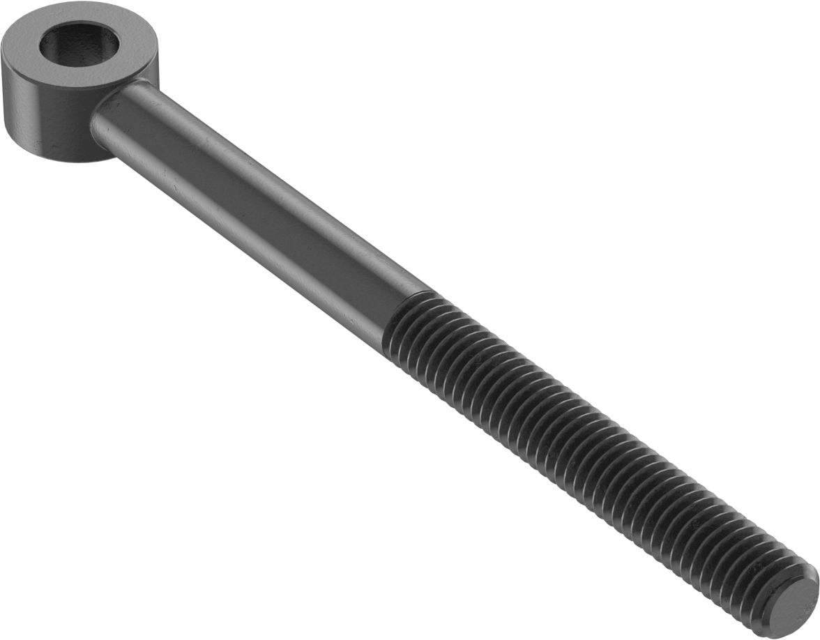Sol Kısmen Dişli Çubuk Ucu Cıvatası, 3/8"-16 Diş, 3/8" ID, 5" Şaft Merkez Uzunluğu