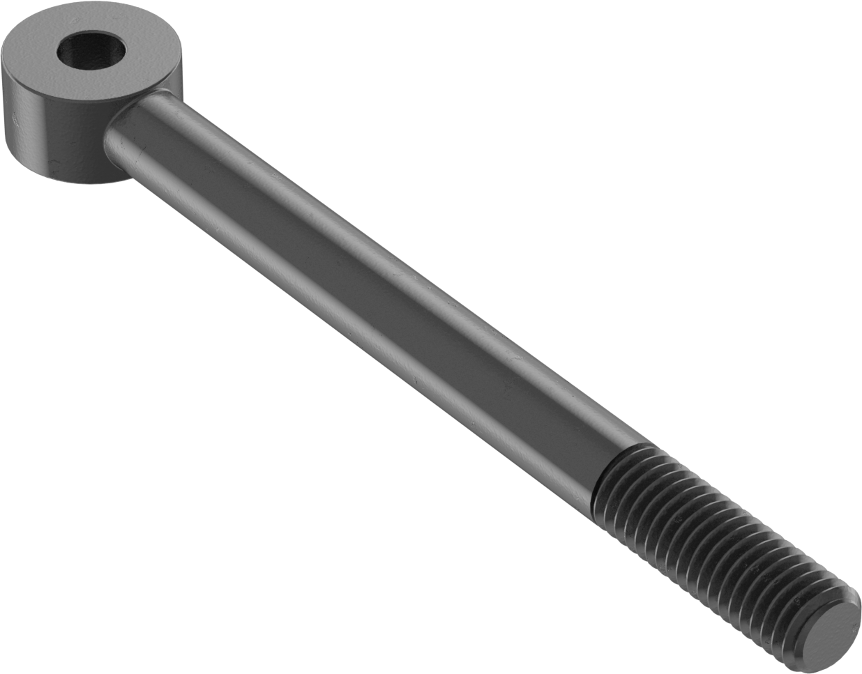 Sol Kısmen Dişli Çubuk Ucu Cıvatası, 1/2"-13 Diş, 3/8" ID, 6" Şaft Merkez Uzunluğu