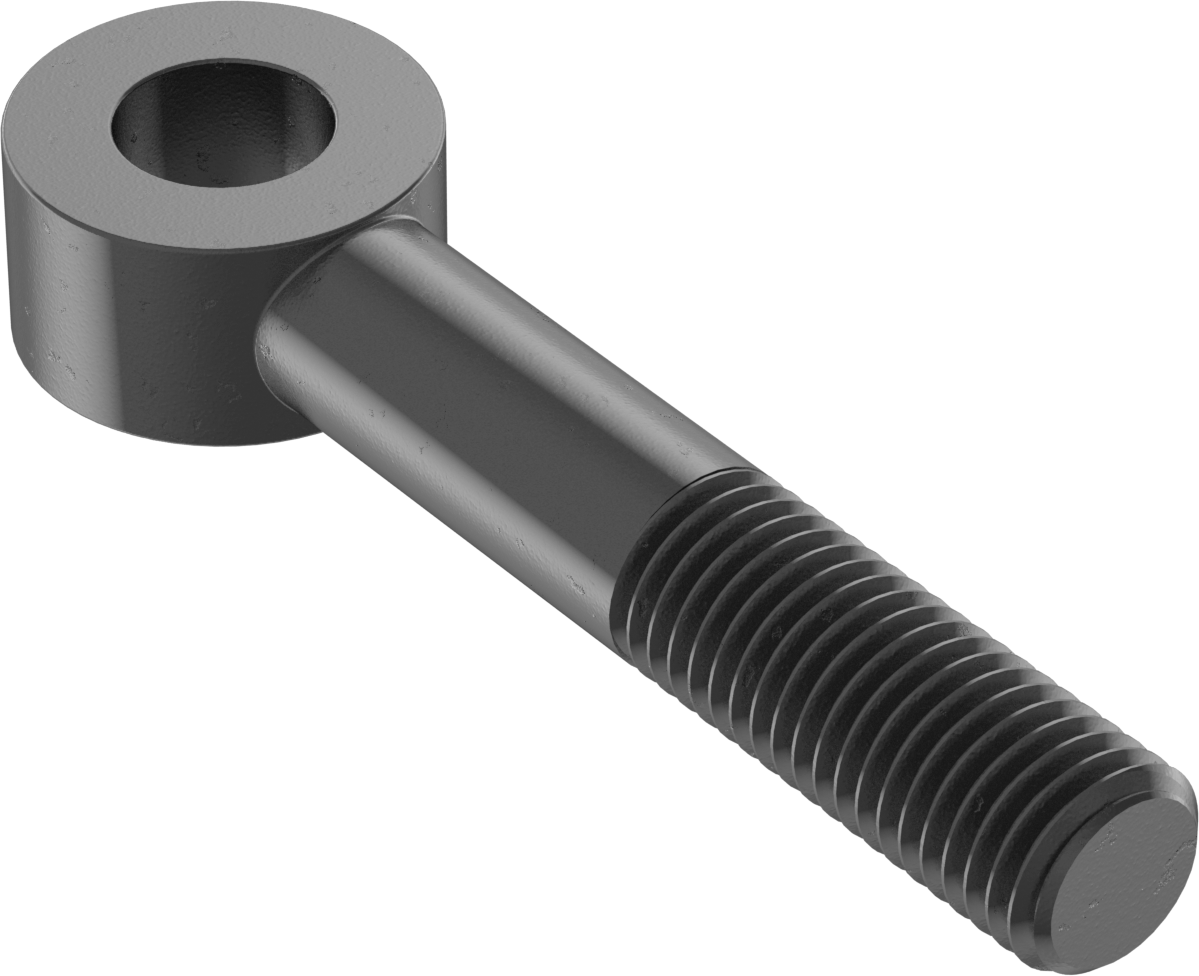 Sol Kısmen Dişli Çubuk Ucu Cıvatası, 3/4"-10 Diş, 3/4" ID, 4-1/2" Şaft Merkez Uzunluğu