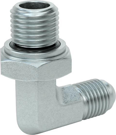 Çelik Boru için 37 Derece Genişletilmiş Bağlantı Parçası, 1/4" Dış Çaplı Boru x 1/4 BSPP için Erkek 90 Derece Adaptör