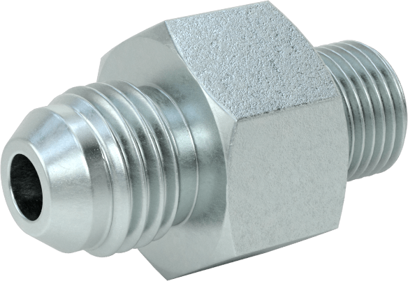 Çelik Boru için 37 Derece Genişletilmiş Bağlantı Parçası, Pullu Erkek Adaptör, 1/4" Boru Dış Çapı x 1/8 BSPP için