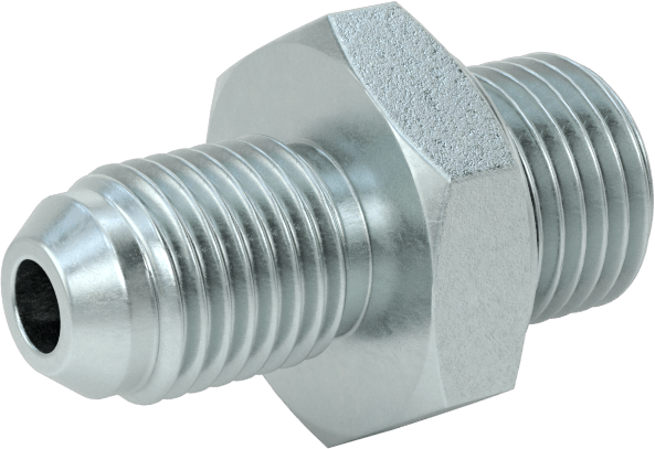 Çelik Boru için 37 Derece Genişletilmiş Bağlantı Parçası, Pullu Erkek Adaptör, 1/4" Dış Çaplı Boru x 1/4 BSPP