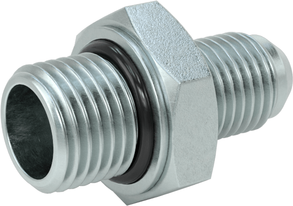 Çelik Boru için 37 Derece Genişletilmiş Bağlantı Parçası, Pullu Erkek Adaptör, 1/4" Dış Çaplı Boru x 1/4 BSPP